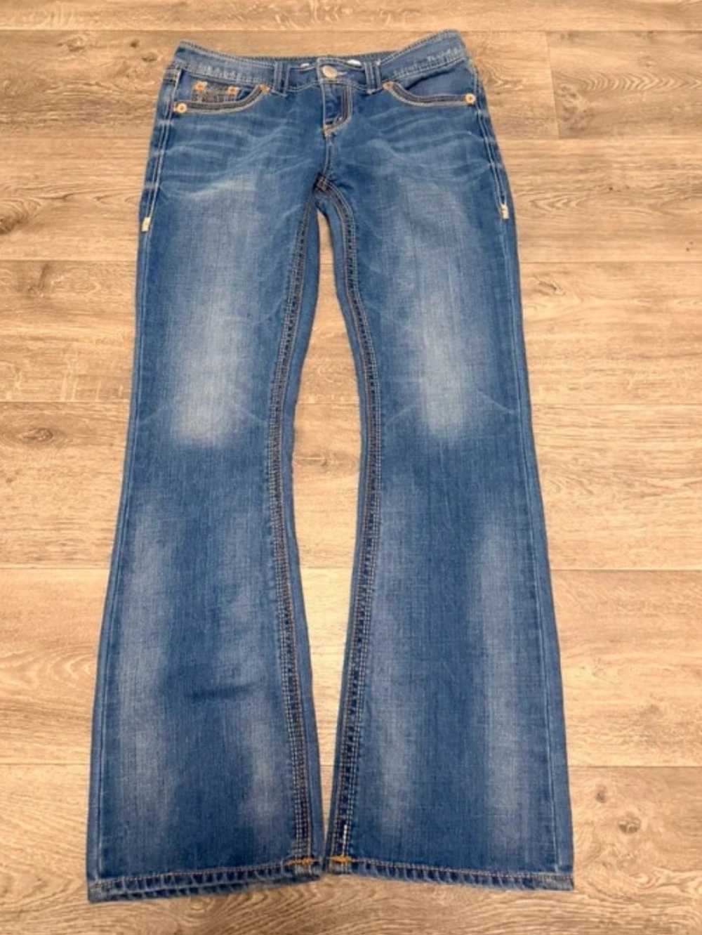 Vintage Y2K Lowrise Seven7 bootcut jeans in Blue Waist 30